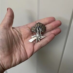 Modernist Sterling Mixed Metal KDTR Kathleen Doyle Tom Reardon Tree Pin Brooch